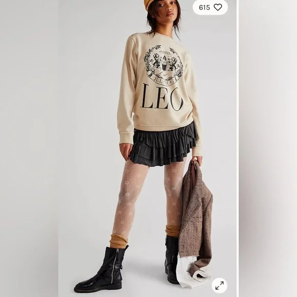 *Anthropologie Free People Horoscope Crew Leo - Picture 2 of 12